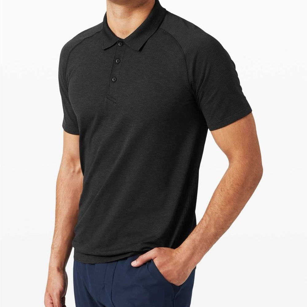 Lululemon Metal Vent Tech Polo 2.0 shirt Deep Coal performance short sleeve tee